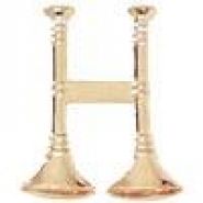 2 PARALLEL FIRE BUGLES - 3/4" TALL - SOLD in PAIRS.